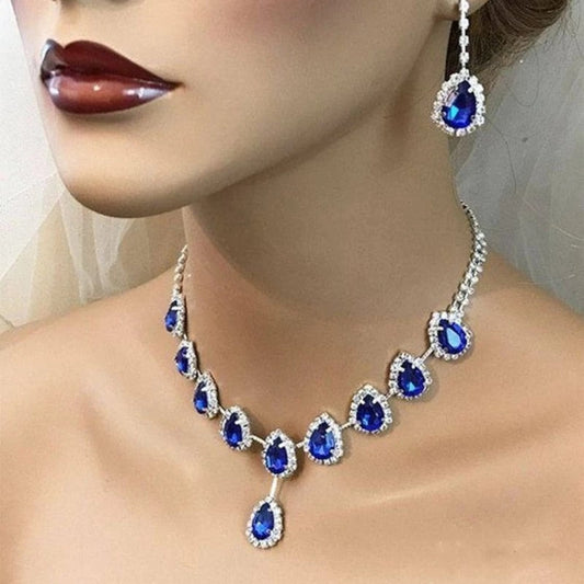 Water Drop Rhinestones Women's Necklace