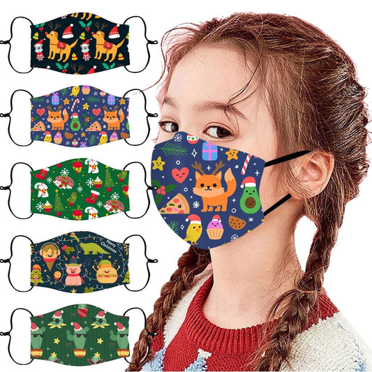 Children's Christmas Print Kid Scarf Mask India 