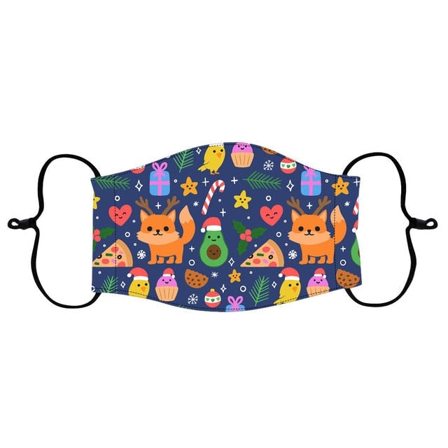 Children's Christmas Print Kid Scarf Mask India B China 