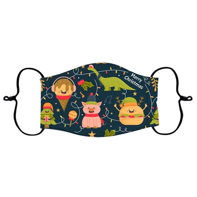 Children's Christmas Print Kid Scarf Mask India D China 