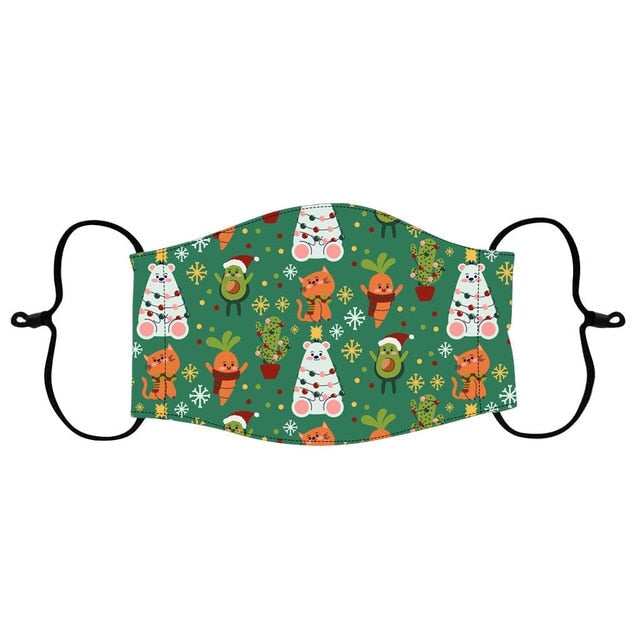 Children's Christmas Print Kid Scarf Mask India I China 