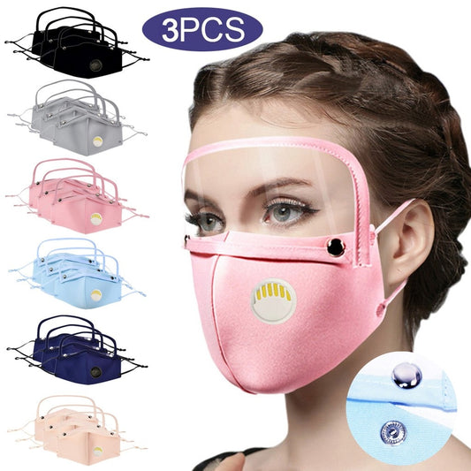 Reusable Shield With Breather Valve And Detachable Eyes Shield